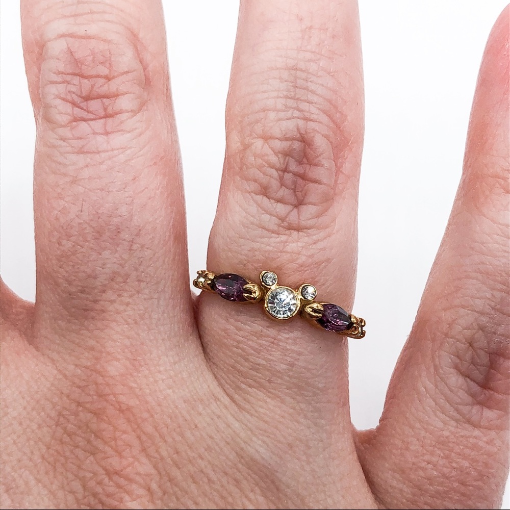 Disney Mickey Mouse Amethyst Birthstone Ring